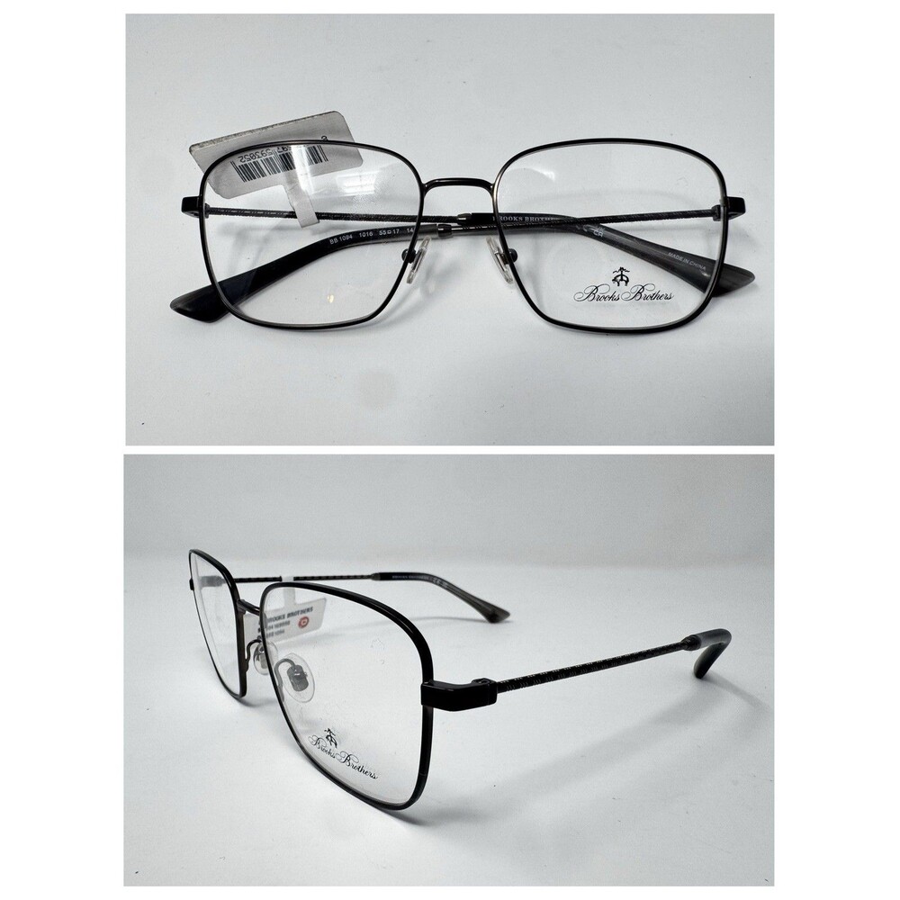 Brooks Brothers BB1094 Black Gunmetal Eyeglass Frames New Old Stock 55-17-145